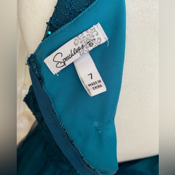 SPEECHLESS Junior’s Sequin Tulle Dress Size 7 - Picture 4 of 6